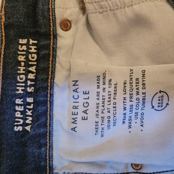 AE Super High Rise Ankle Straight Jeans - Picture 5 of 6
